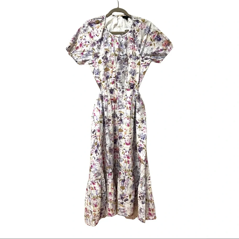 Flora Obscura X J. Crew Side Cutout Dress in Kaleidoscope Floral (8) - Picture 5 of 15